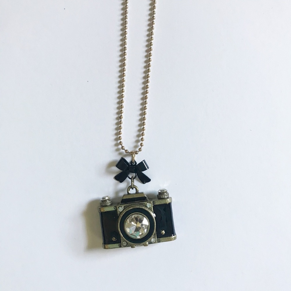 Betsey Johnson Camera Necklace
